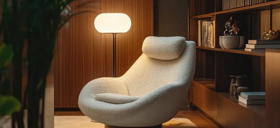 A luz direcionada, bem posicionada, além de não cansar a vista, deixa o ambiente mais aconchegante.